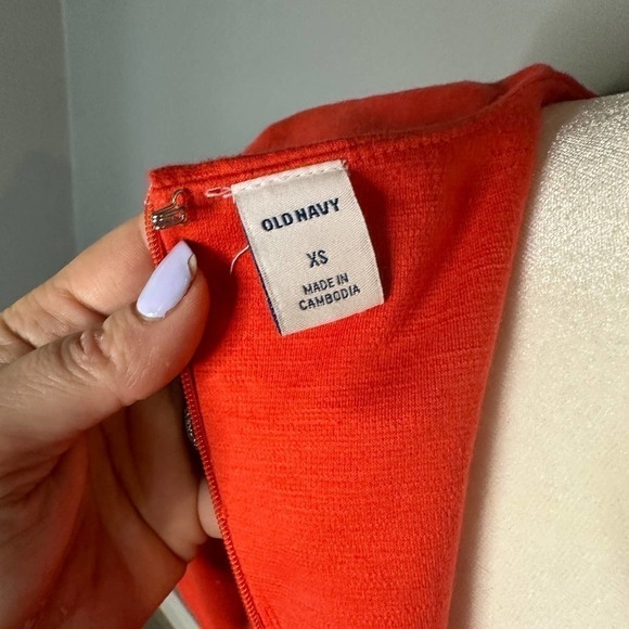 OLD Navy Orange Body Con Dress Size XS - Picture 5 of 6